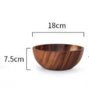 Collection of natural wood salad bowls in various sizes for kitchen dining.
