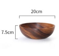 Handmade natural wood salad bowl with stunning organic wood grain.