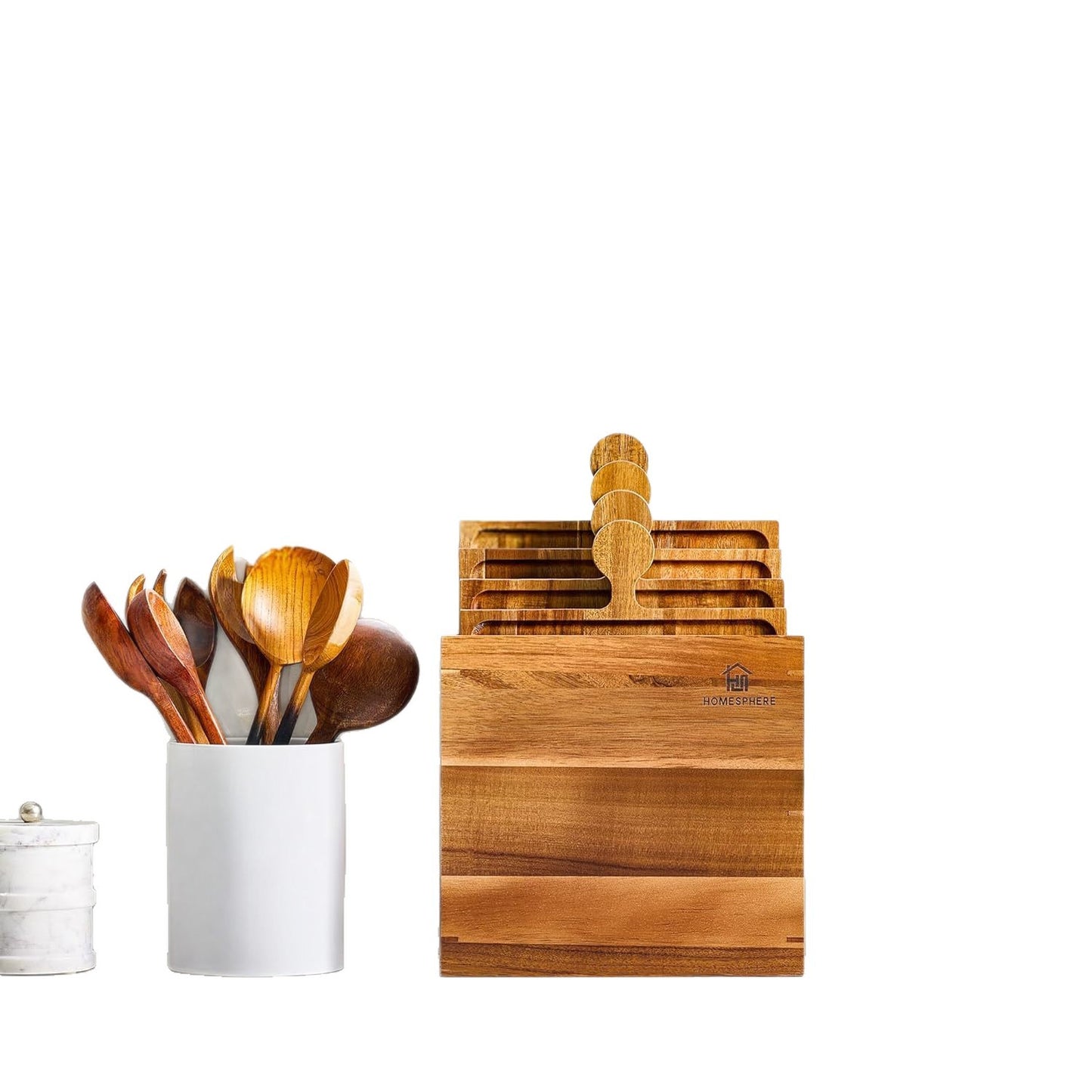 Minimalist natural wood serving board with one-piece construction.