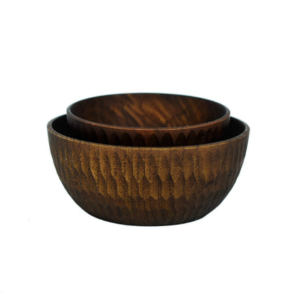 Hand-painted artisan wooden serving bowl for snacks and olives.