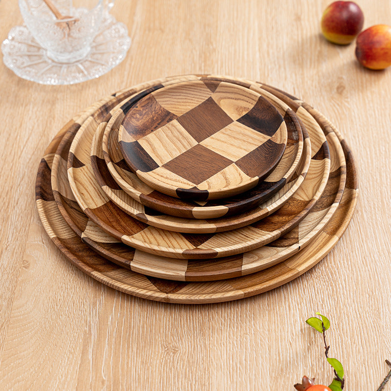 Premium round wooden appetizer platter in various sizes for entertaining.