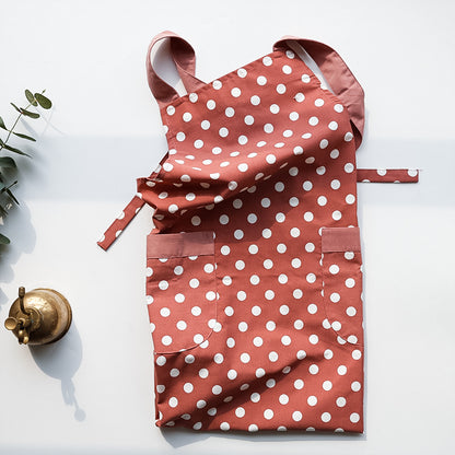 Striped light blue modern simple apron designed for everyday home cooking.