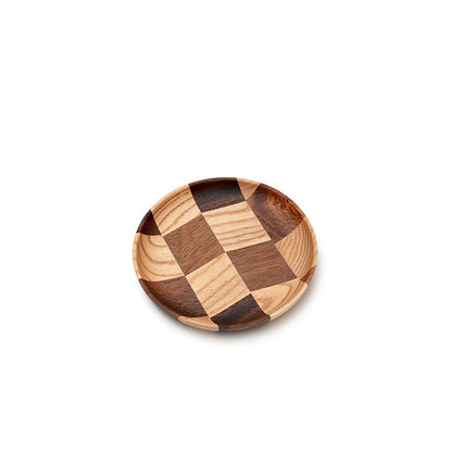 Minimalist natural wooden cake board with a smooth polished finish.