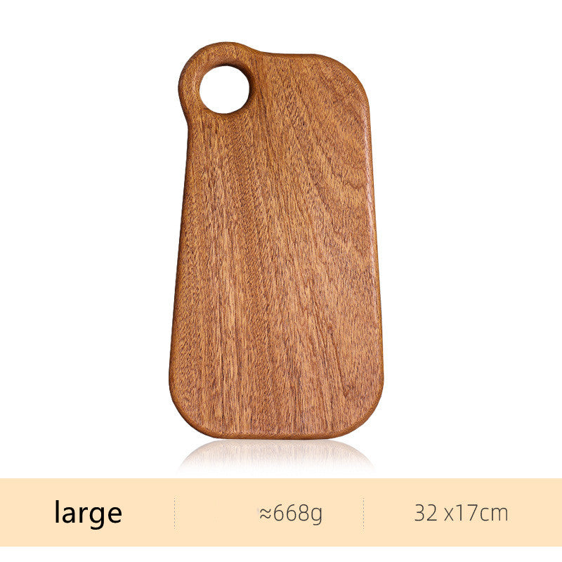 Luxury solid ebony wood chopping board for kitchen food prep.