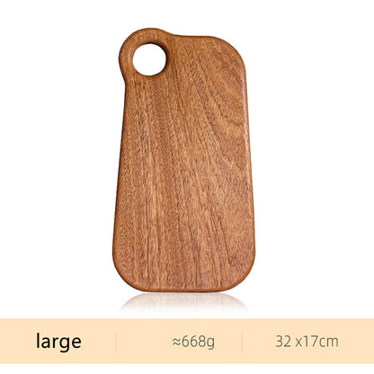 Luxury solid ebony wood chopping board for kitchen food prep.